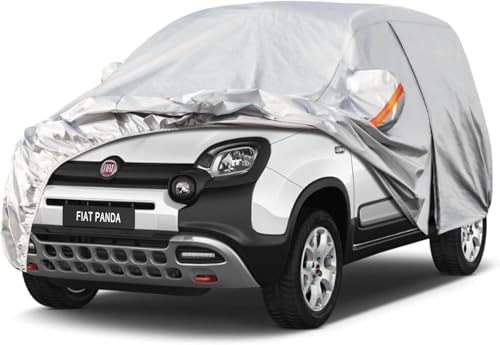 Kayme Outdoor Car Cover, Compatible with Fiat Panda (2011-2025), Waterproof Anti-UV Anti-Dust 6 Layer Car Cover, Car Cover with Zip and Cotton Lining.
