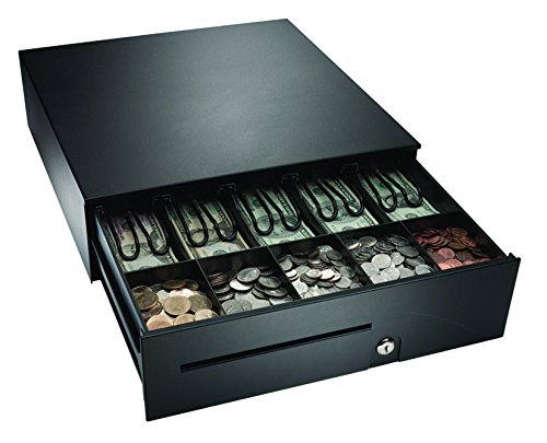 APG T554A-BL1616 Heavy-Duty Painted-Front Cash Drawer with USBPro II USB Interface, 24V, 16" x 4.9" x 16.8", Black