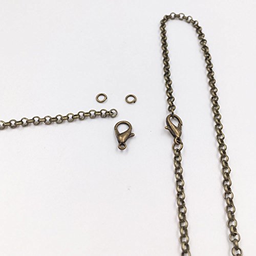 Dcatcher Rolo Chain Curb Chain Necklace Bulk Cable 11 Yards 3.2mm for Jewelry Making (Bronze)