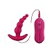 Two Womens or Mens Adult Prostate Sex Toy, Battery Operated (4 AAA Included) Anal Vibrator with Graduated Beads, 6 Mode Vibration, Medical Grade Silicone, Waterproof