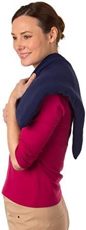 Sunny Bay Body Heating Wrap, Rice Filled, Washable Navy Blue Fleece Cover, X-Large by Sunny Bay