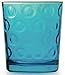 Circleware Double Old Fashioned Whiskey Juice Beverage Glasses, Set of 4 13 Ounce, Multicolor, Glassware for Water, Beer, Wine, Liquor, Iced Tea Punch & All Drinks, Color Circles