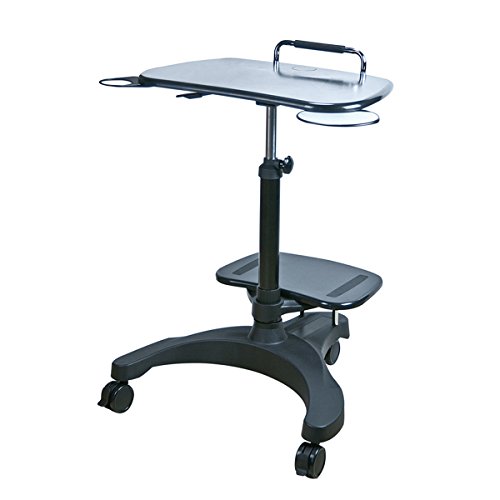 Aidata USA LPD009P Sit Stand Mobile Laptop Workstation