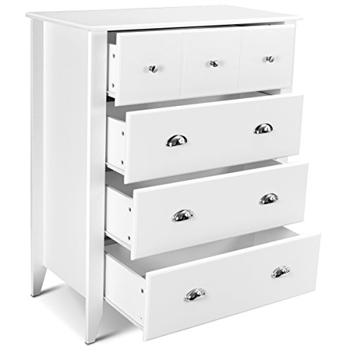 Giantex Bedroom Chest Drawer Dresser Accent Armoires 4 Drawers