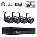 Anni 4CH DVR 1080N Video Security System 4PCS 1500TVL Weatherproof Outdoor Cameras Surveillance Kit, Free iOS Android APP, Motion Detection Email Alert, IR Night Vision 65FT -No Hard Drive