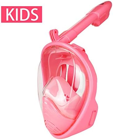 Siliber Kid's Full Face Snorkel Mask Mouthpiece Free Easy Breathing Anti Fog & Anti Leak Design & Sports Gear Bag