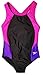 Speedo Big Girls' Solid Infinity Splice One Piece Swimsuit (10, Black Pink)