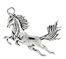 Housweety 10PCs Silver Tone Horse Charm Pendants 5.1x4.3cm(2