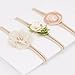 Asufegucd Rabbit Ears Cloth Bow–Stretch Headbands for Baby Toddler Girls Birthday, Party,Shower (Khaki)