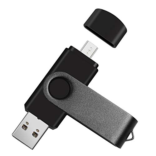 256GB USB Flash Drive for Android Phone Memory Stick 2 in1 Micro USB 256GB Photo Stick USB 2.0 Thumb Drive (256GB, Black)