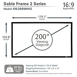 Elite Screens Sable Frame 2 Series, 200-inch