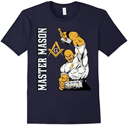 Mens Master Mason Shirt - Mason Shirt - Freemason Shirt - Masons 2XL Navy