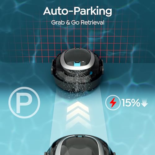 Cordless Robotic Pool Cleaner S2 with 90-Min Runtime, Slate Gray | Dual-Layer Filtration, Powerful Motors, Pool Vacuum for Above-Ground, Efficient Debris Removal, Auto-Parking Design, IPX8