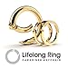 Lifelong Ring Fashion Carabiner Keychain w/ 2 Matching Key Rings Set, 100 Series Universal Size, Pure Round Circle Design, Strong, Solid Metal Keychain Clip, Key Clip, Key Organizer (Gold)