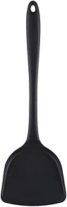 Woais Non-Stick Spoon Grade Silicone Cooking Shovel Kitchen Tools High Temperature Food Spatula Kitchenware(Black)