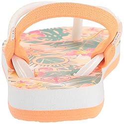 Roxy Kids' TW Pebbles VI Flip Flop Sandals, peach