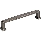 Jeffrey Alexander 128 mm Center-to-Center Brushed Pewter Richard Cabinet Pull