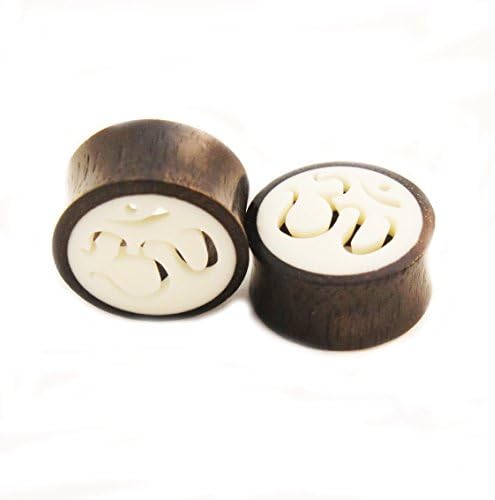 Bandaru Organics Bone Inlay with Ebony Wood Ohm Tunnel