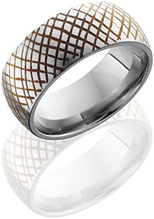 Womens Titanium, Cross Textured Bronze Anodized Wedding Band (sz 10.5)
