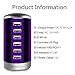 6 Ports Desktop Charging Station,USB Hub Fast Wall Charger with QC 2.1,Compatible for Smart Phones, Tablets, and Other Electronics (Purple)