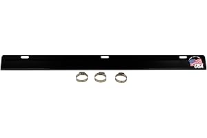 BUYERS PRODUCTS COMPANY Buyers Products 1501193 Ladder Rack Wind Deflector – 40" Black Steel Fairing for Utility/Work Trucks & Vans, Reduces Wind Noise, Drill‑Free Mount with 3 Stainless Ring Clamps, Fits Front Crossbar