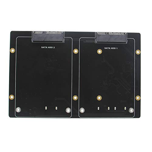 Geekworm Raspberry Pi 3B/3B+ (B Plus) Dual 2.5" SATA HDD/SSD Shield X822 USB3.0 Storage Expansion Board Support X735 for Raspberry Pi 3B+/3B/2B/B+/ROCK64 - Thumbnail 5