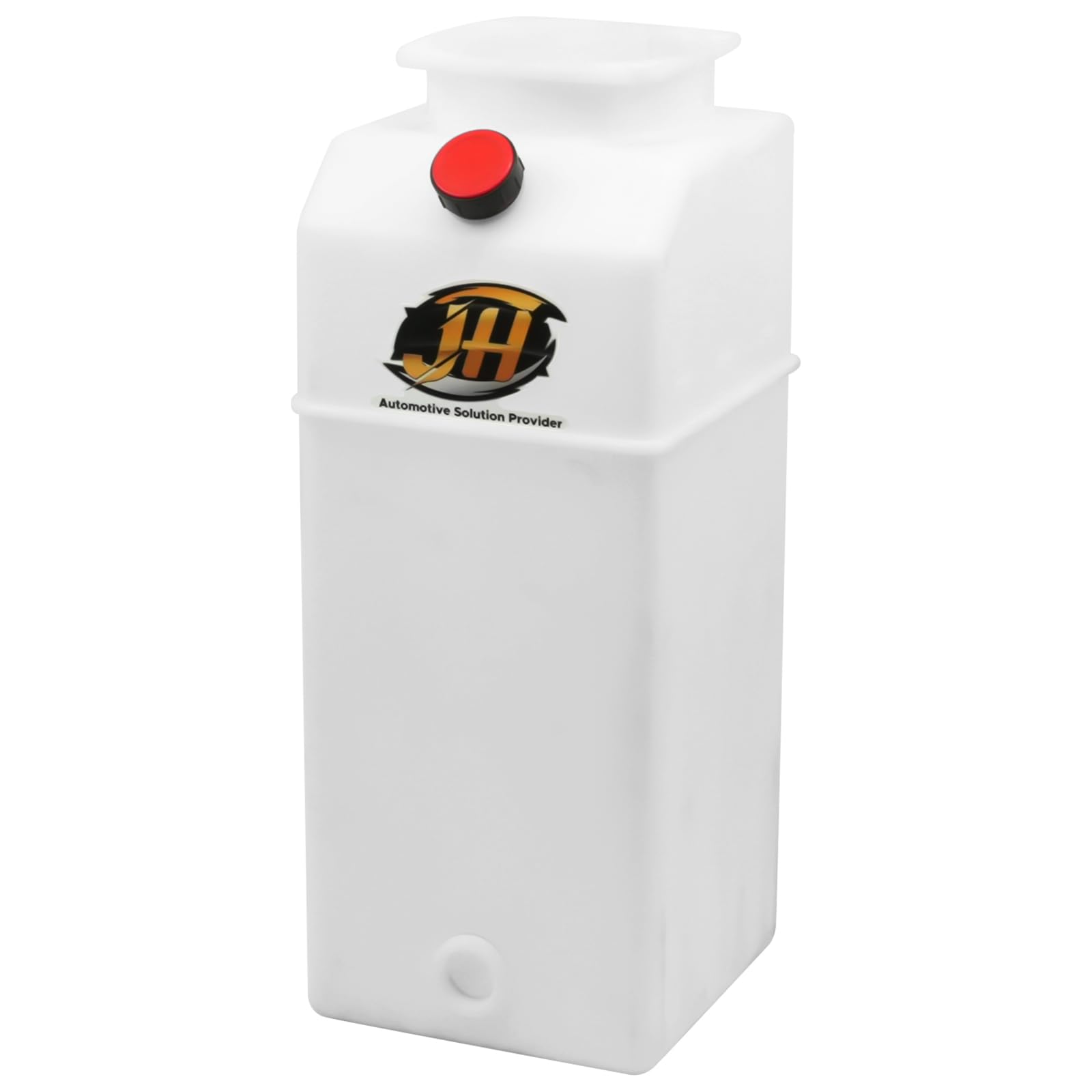 Photo 1 of 8 Quart Poly Power Unit Reservoir for Hydraulic Systems, Polyethylene Flat Bottom Utility Fluid Tank for Dump Trucks Trailers RVs Boats