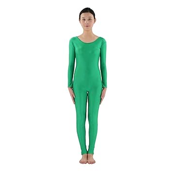 green spandex jumpsuit