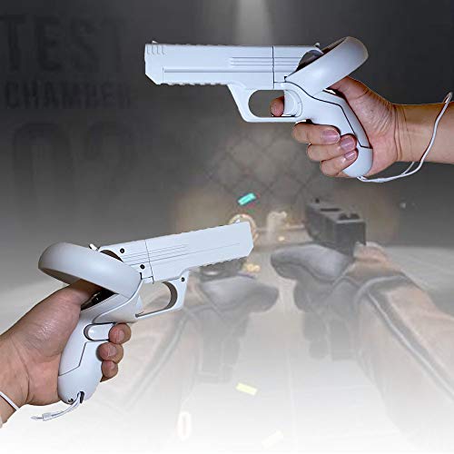 VR Game Gun for Oculus Quest 2 Controllers, Enhanced FPS Gaming