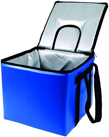 sevenOKs Krate Kooler-Royal Insulated Bag, Holds 1 Standard Size Milk Crate with Dispensing Lid, 15.5" x 15.5" x 14", Royal