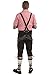 Men's Oktoberfest Lederhosen German Costume Knee Breeches Leather Trouser Pants