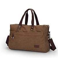 Xuzeyun Sports Duffel Bags Canvas Shoulder Handbag Overnight Bag Mens Weekend Travel Bag Tote Bag Luggage Gym Sport Crossbody Bag Carry On Bag On Flight & Holdalls (Color : Khaki, Size : 44x19x32cm)