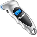 AstroAI Digital Tire Pressure Gauge 150 PSI 4 Settings for Car Truck Bicycle with Backlit LCD and Non-Slip Grip, Silver (1 Pack)