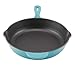 Zelancio Enameled 10-Inch Cast Iron Skillet, Oven Safe Smooth Surface Frying Pan. Perfect for Steak, Fajitas, Eggs, and So Much More, Teal