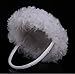 Buart Wedding Flower Girl Basket with Ostrich Fluff and Lace Flowers,9 inch by 9.5 inch