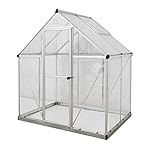 Palram Nature Series Hybrid Hobby Greenhouse - 6' x 4' x 7', Silver