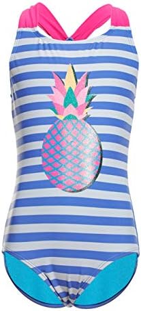 LEINASEN One Piece Bathing Suits for Girls, Kids Racer Back Swimsuit