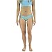 adidas Women's Superlite Thong Underwear (1-Pack), Whimsy Print Bright Cyan, LARGE
