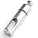 JOVIVI Vintage Polished Stainless Steel Clear Acrylic Open Container Tube Pendant Chain Necklace Valentine's Day