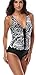 Attraco Womens Halter Neck One Piece Swimwear Floral High Cut Push Up Swimsuit