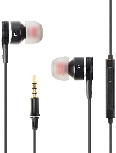 Magaosi HIFI Metal Wired Headphones Earbuds,In-ear,3.5mm Jack,Bass,Microphone Volume Control,Dual-Driver,Black Color,Pack of 1
