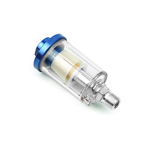 Water Oil Separator Air Compressor Filter by SHININGEYES for Spray Gun Air Tool 1/4” Inlet and Outlet