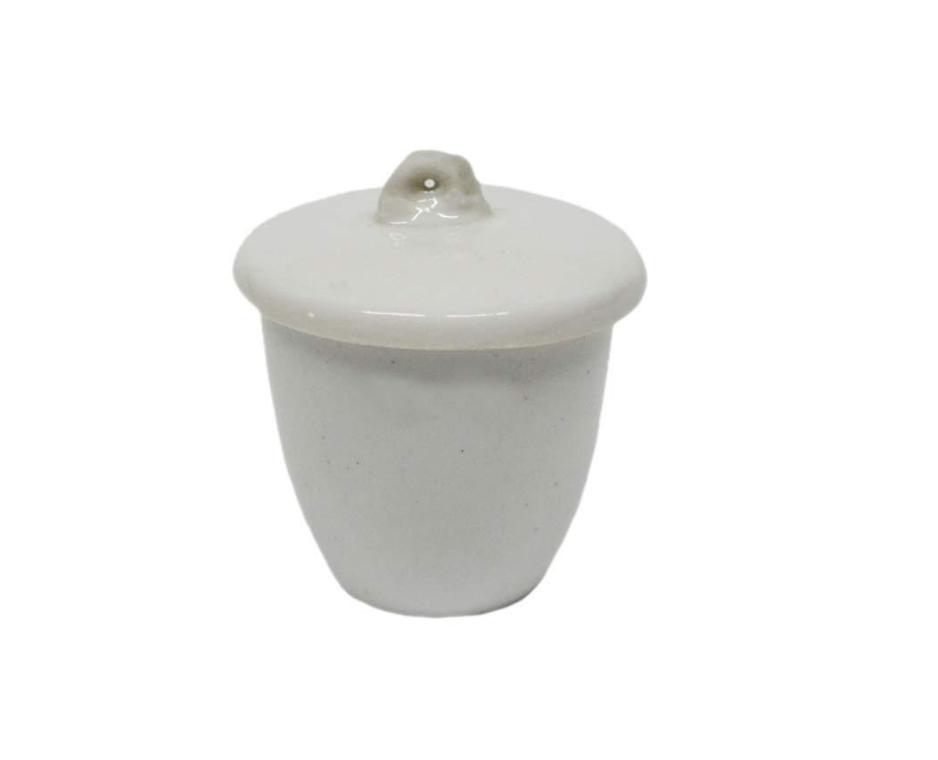 LLF Porcelain Crucible with Lid Cover Lab Crucible (20ml, 30ml, 40ml, 70ml, 100ml, 200ml, 300ml) (30ml)