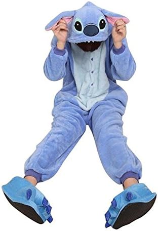 Halloween Pajamas Homewear OnePiece Onesie Cosplay Costumes Kigurumi Animal Outfit Loungewear S Blue Stitch
