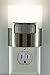 GE LED Motion Sensor Night Light, Plug into wall, 40 Lumens, Soft White, UL-Certified, Energy Efficient, Ideal Nightlight for Bedroom, Bathroom, Kitchen, Hallway, 30815, Brushed Nickel, 1 Pack