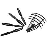 Original Main Blade Propellers CW CCW Props Propellers Guards for VISUO XS809 XS809HC XS809HW XS809W Drone Replacement Accessories RC Quadcopter Spare Parts 8 Pack Black