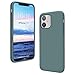 ANTTO Compatible with iPhone 11 Case, Liquid Silicone Cases Shockproof Cover Internal Microfiber Gel Rubber Drop Protection Bumper for 6.1 Inch 2019-Midnight Green