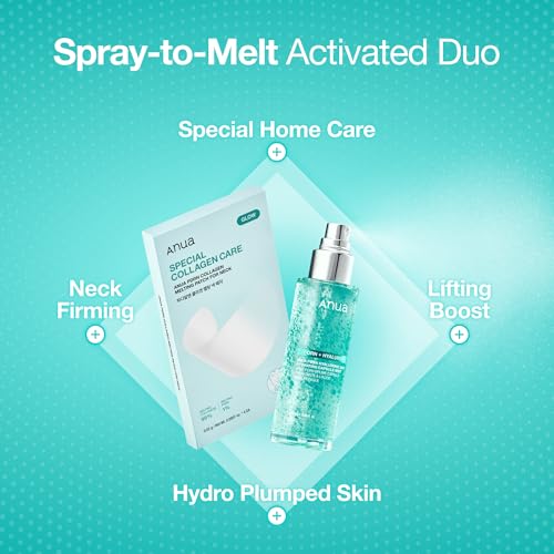 Anua PDRN Collagen Melting Patch for Neck, Lifting and Firming, Thin Film for Neck Fine Lines & Forehead, Plumping Effect with Salmon DNA, Korean Skincare, 0.02g x 4EA, Patch Only