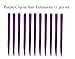 Beaute Galleria Bundle 11 Pieces Single Color 21 Inches Straight Party Highlights Clip In Synthetic Hair Extensions Cosplay Comic Con Halloween Costume (Purple)
