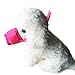 FUNPET Dog Muzzle Adjustable Biting Chewing Licking Barking Puppy Pet Soft Mesh Pink S